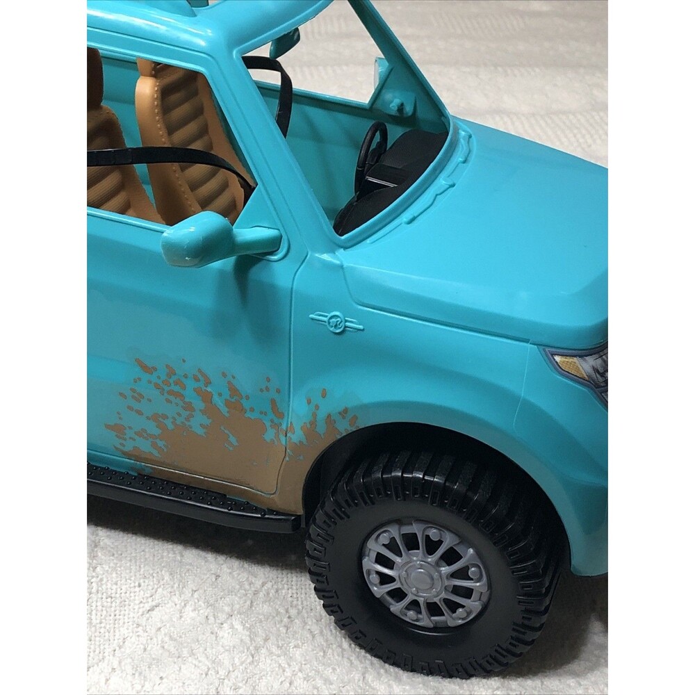 Barbie Mattel SUV Jeep Camping Fun 2016 Teal Off Road Mudding Car For 11.5” Doll - Picture 2 of 14